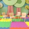 Flash Furniture Natural Plastic Stackable School Chair with 10.5" Seat Height, PK4 4-YU-YCX4-003-NAT-GG - alternate 1